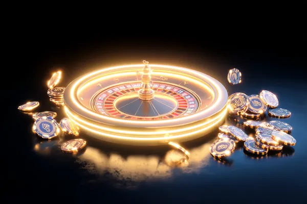 A woman smiling while playing online games on her laptop, surrounded by neon casino elements, showcasing STARMAX88’s diverse game collection.